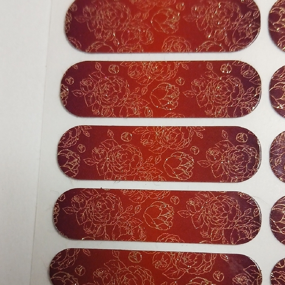 Jamberry Autumm Romance Fall Color With Gold Nail Wraps - Picture 5 of 5